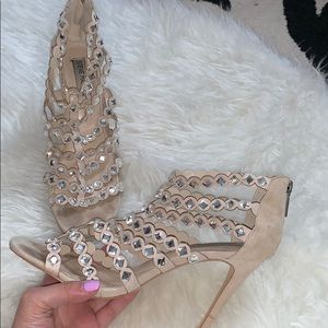 Steve Madden Nude Studded Heels